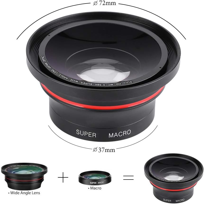 55Mm Wide Angle Lens,37Mm Fisheye Lens Camcorder,Universal Wide Angle Lens for Camcorder,Dv Digital Camera 0.39X Super Wide Angle Lens for Dv Cameras Mobile Phones with 37Mm Phone Clip - Image 5