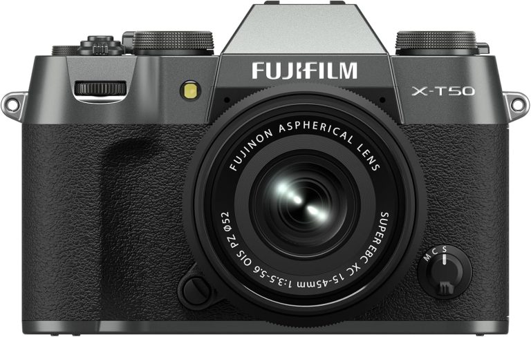Fujifilm X-T50 Mirrorless Digital Camera XC15-45mmF3.5-5.6 OIS PZ Lens Kit – Charcoal Silver